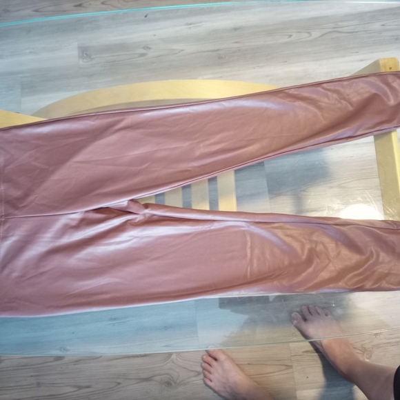 Dex Pants - Dex Faux Leather Pants in Rich Brown